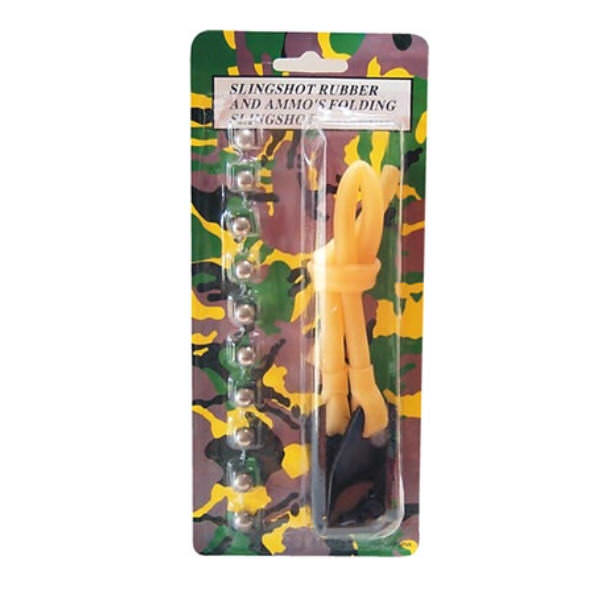 Sling Shot Replacement Rubber Band with 10 Pc Steel Ammo Collectible Weapons - Tophatter Daily Deals